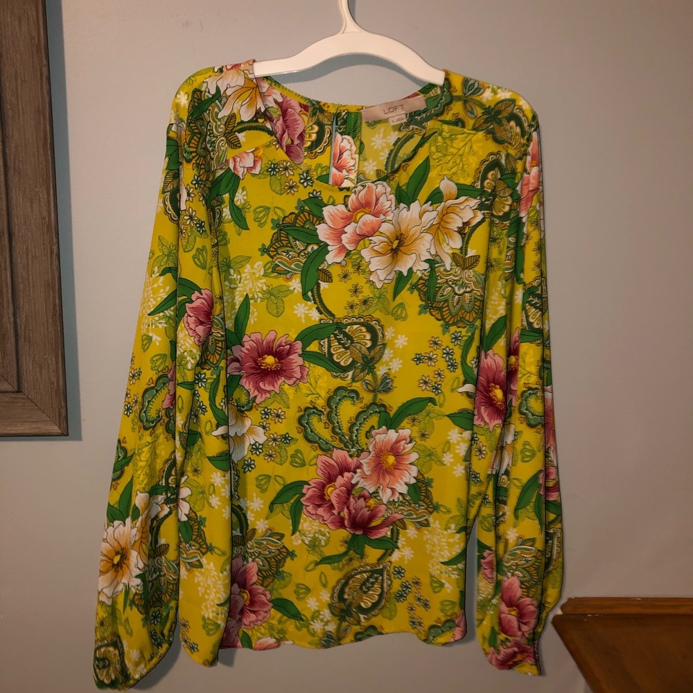 LOFT floral blouse